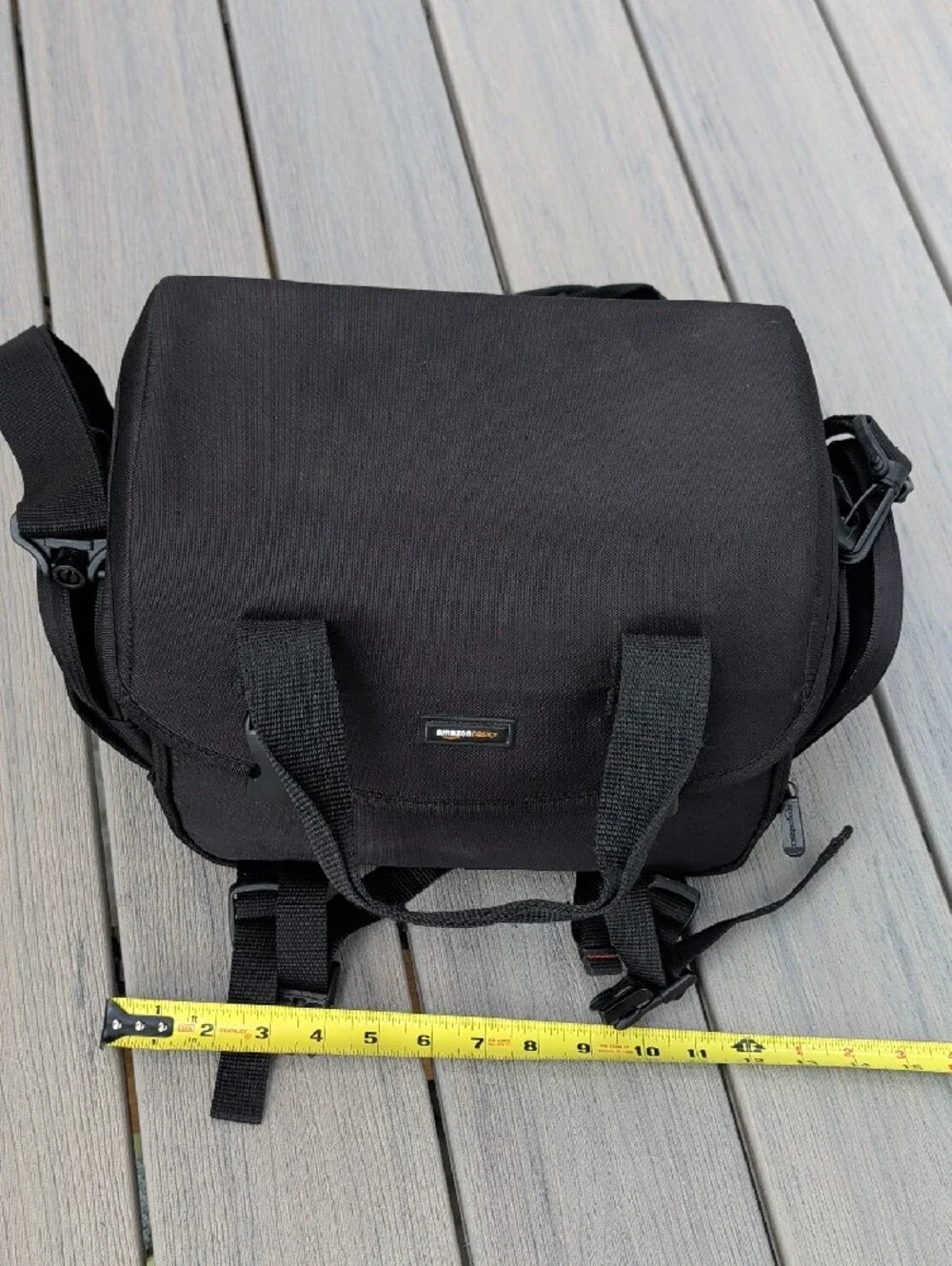 Black Messenger Camera Bag - Padded Travel Shoulder Bag